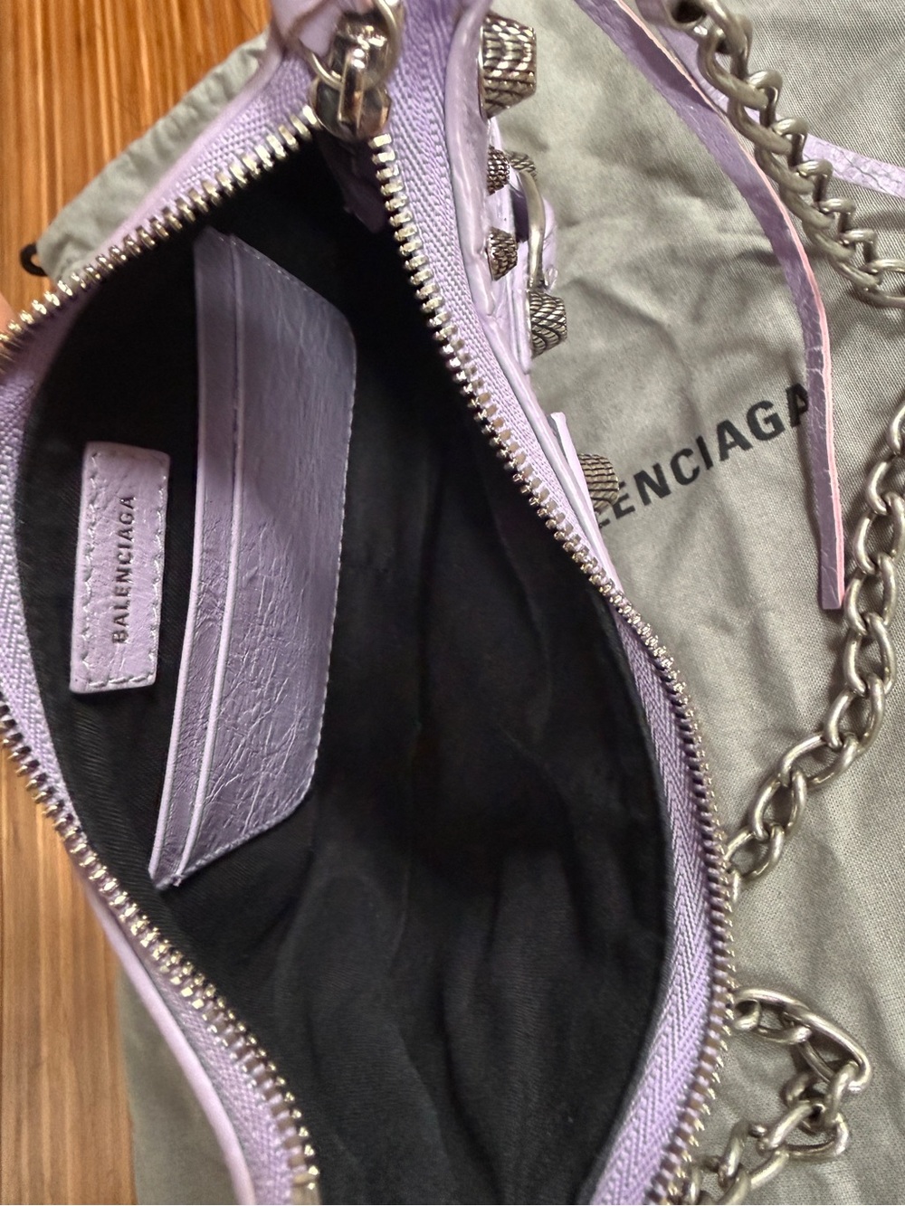 Le Cagole Mini Leather Shoulder Bag - Picture 11 of 12